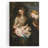 Baroque Madonna with Child and Angel Wall Art – Divine Artistic Grace