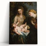 Baroque Madonna with Child and Angel Wall Art – Divine Artistic Grace