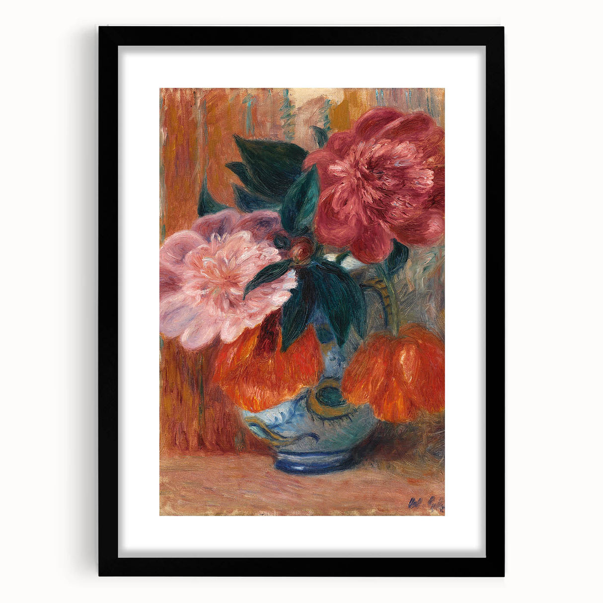 Modern Wall Art - Vibrant Floral Still Life of Tulips and Peonies for Decor