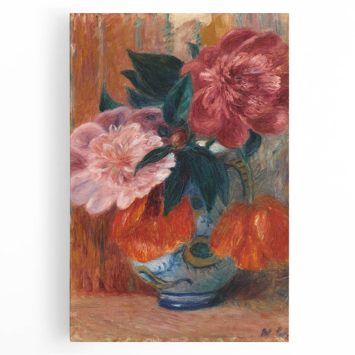 Modern Wall Art - Vibrant Floral Still Life of Tulips and Peonies for Decor