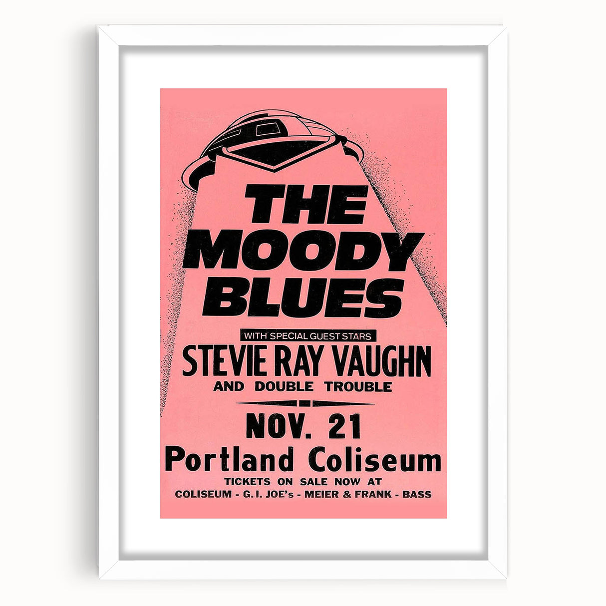The Moody Blues Retro Concert Poster – Vintage 80s Music Art