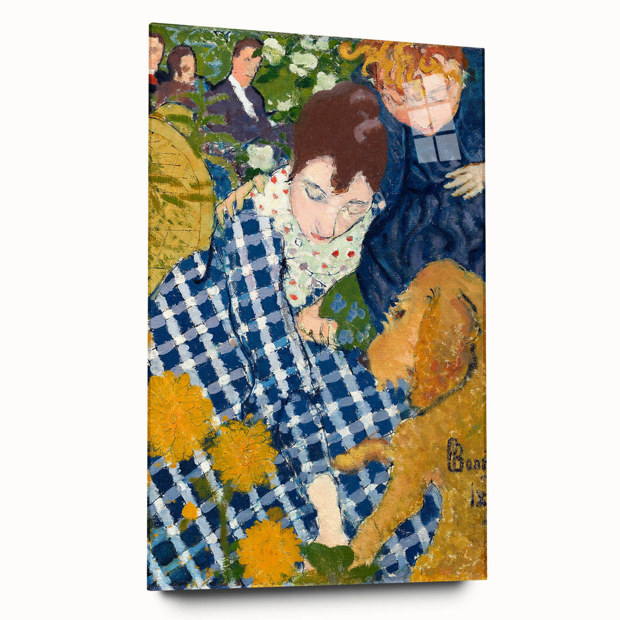 Realistic Wall Art - Women with a Dog by Pierre Bonnard - Multicolor Art Print