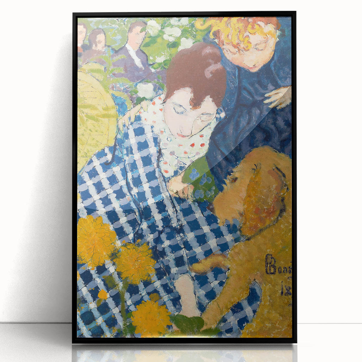 Realistic Wall Art - Women with a Dog by Pierre Bonnard - Multicolor Art Print