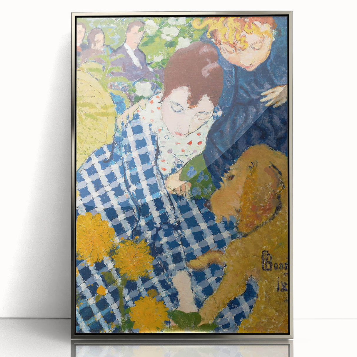 Realistic Wall Art - Women with a Dog by Pierre Bonnard - Multicolor Art Print