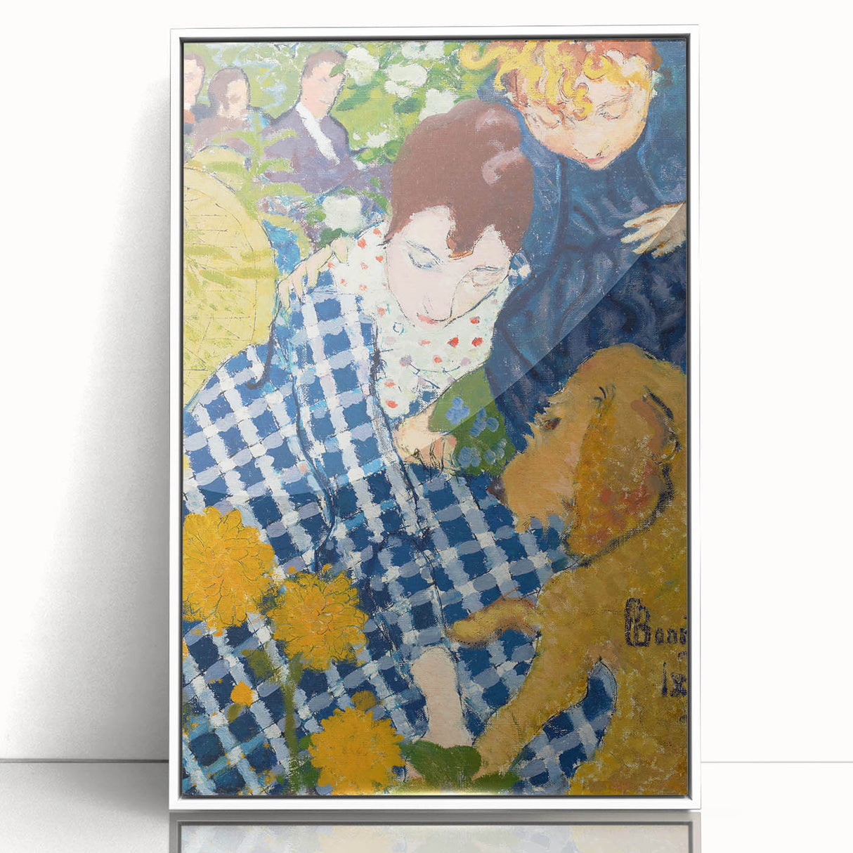 Realistic Wall Art - Women with a Dog by Pierre Bonnard - Multicolor Art Print