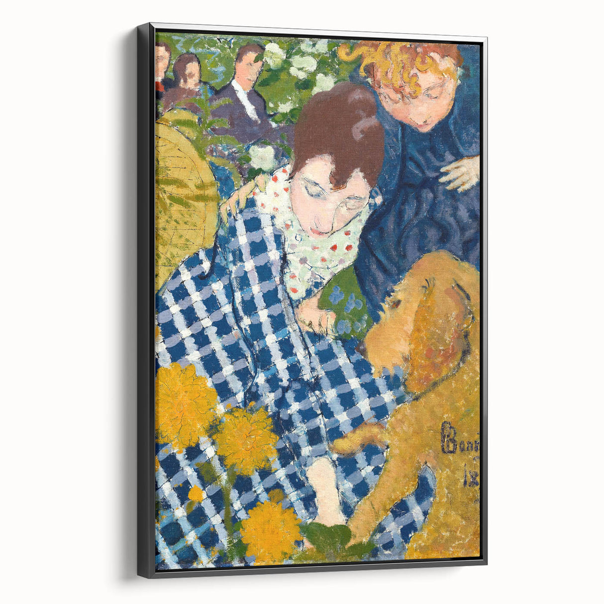 Realistic Wall Art - Women with a Dog by Pierre Bonnard - Multicolor Art Print