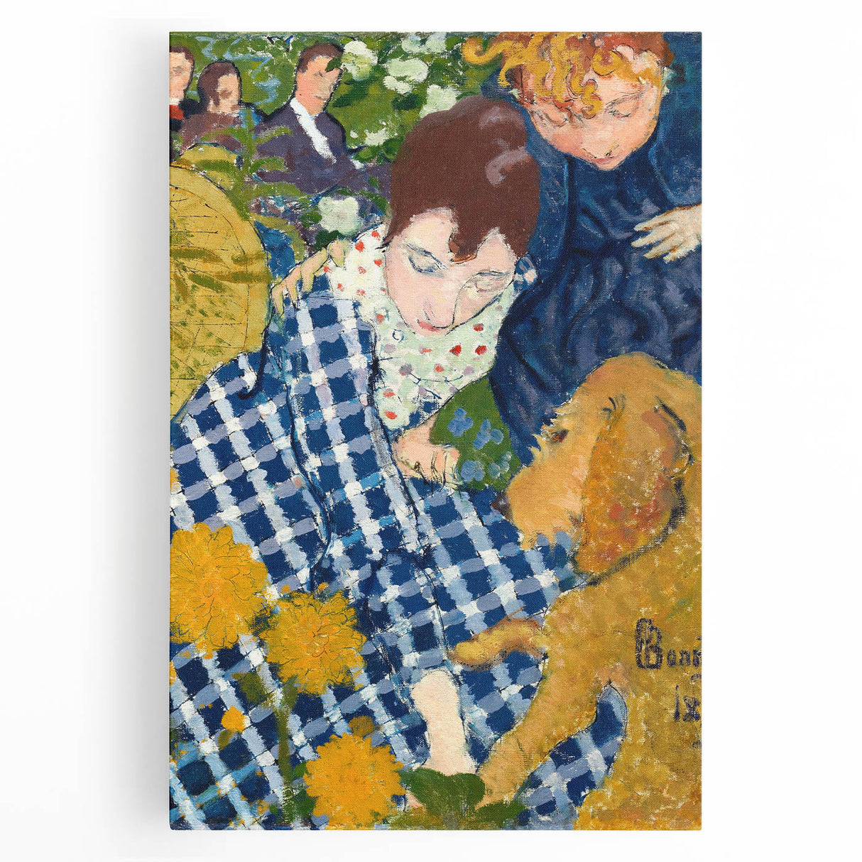 Realistic Wall Art - Women with a Dog by Pierre Bonnard - Multicolor Art Print