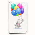 Adorable Elephant & Balloons Girls Room Wall Art - Playful Decor