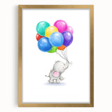 Adorable Elephant & Balloons Girls Room Wall Art - Playful Decor