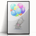 Adorable Elephant & Balloons Girls Room Wall Art - Playful Decor