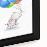 Adorable Elephant & Balloons Girls Room Wall Art - Playful Decor