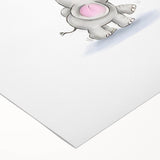 Adorable Elephant & Balloons Girls Room Wall Art - Playful Decor