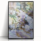 Romanticism Art: Rushing Brook - Dynamic Watercolor by John Sargent