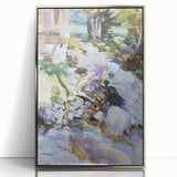 Romanticism Art: Rushing Brook - Dynamic Watercolor by John Sargent