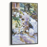 Romanticism Art: Rushing Brook - Dynamic Watercolor by John Sargent
