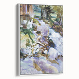 Romanticism Art: Rushing Brook - Dynamic Watercolor by John Sargent