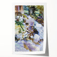Romanticism Art: Rushing Brook - Dynamic Watercolor by John Sargent