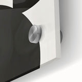 Close-up of abstract minimalist wall art design in vibrant colors, showcasing smooth acrylic texture and modern aesthetic, perfect for contemporary decor.