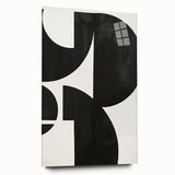 Abstract minimalist wall art design displayed as an acrylic glass piece, showcasing a sleek side view with a modern aesthetic, perfect for contemporary decor.