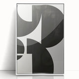 Framed acrylic wall art showcases a modern minimalist abstract design with soft white tones, perfect for contemporary home decor. Ideal for stylish living spaces.