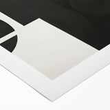 Abstract minimalist wall art on rolled canvas, showcasing a blend of soft pastel colors and geometric shapes, ideal for modern home decor and artistic spaces.