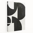 Abstract minimalist wall art stretched on canvas, showcasing soft pastel colors and geometric shapes, ideal for modern home decor and artistic interiors.