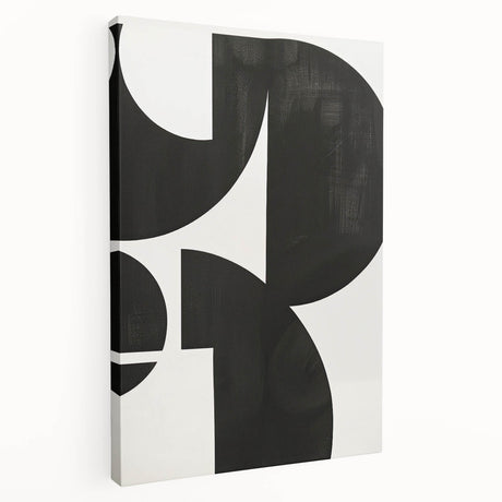 Abstract minimalist wall art stretched on canvas, showcasing soft pastel colors and geometric shapes, ideal for modern home decor and artistic interiors.