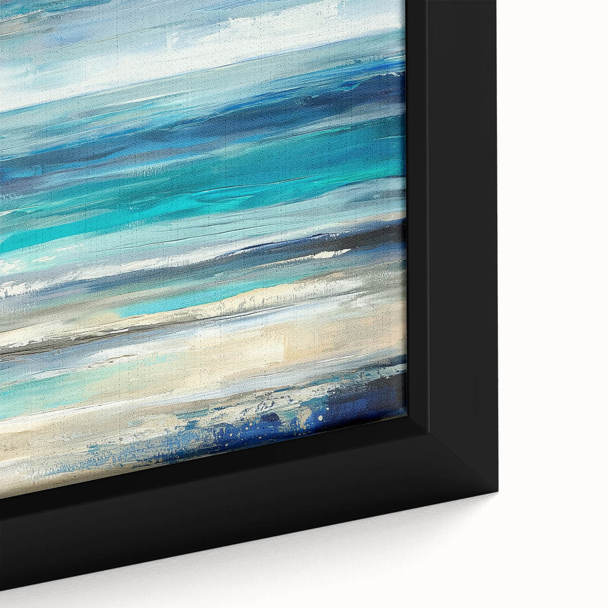 Ocean Breeze Abstract Wall Art – Blue & Teal Modern Canvas Print