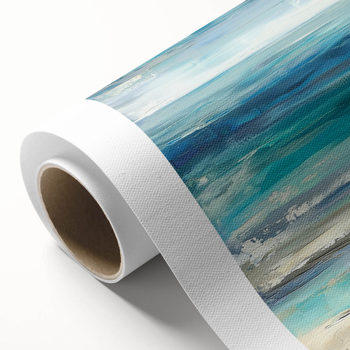 Ocean Breeze Abstract Wall Art – Blue & Teal Modern Canvas Print