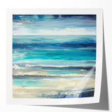 Ocean Breeze Abstract Wall Art – Blue & Teal Modern Canvas Print