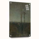 Modern Wall Art - Atmospheric Landscape with Rider for Tranquil Decor