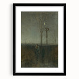 Modern Wall Art - Atmospheric Landscape with Rider for Tranquil Decor