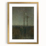Modern Wall Art - Atmospheric Landscape with Rider for Tranquil Decor