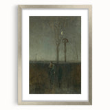 Modern Wall Art - Atmospheric Landscape with Rider for Tranquil Decor