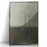 Modern Wall Art - Atmospheric Landscape with Rider for Tranquil Decor