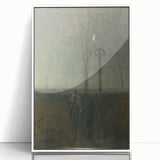 Modern Wall Art - Atmospheric Landscape with Rider for Tranquil Decor