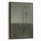 Modern Wall Art - Atmospheric Landscape with Rider for Tranquil Decor