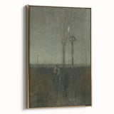 Modern Wall Art - Atmospheric Landscape with Rider for Tranquil Decor