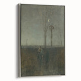 Modern Wall Art - Atmospheric Landscape with Rider for Tranquil Decor