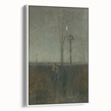Modern Wall Art - Atmospheric Landscape with Rider for Tranquil Decor