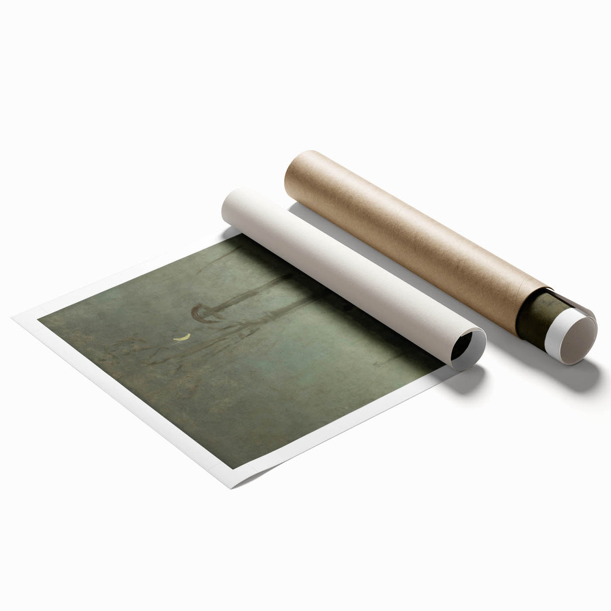 Modern Wall Art - Atmospheric Landscape with Rider for Tranquil Decor