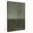 Modern Wall Art - Atmospheric Landscape with Rider for Tranquil Decor