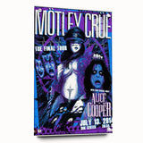 Mötley Crüe Final Tour Poster – Vintage Rock Art with Alice Cooper