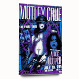 Mötley Crüe Final Tour Poster – Vintage Rock Art with Alice Cooper