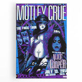 Mötley Crüe Final Tour Poster – Vintage Rock Art with Alice Cooper