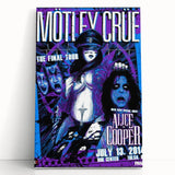 Mötley Crüe Final Tour Poster – Vintage Rock Art with Alice Cooper