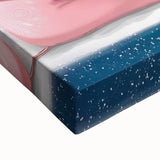 Children's Wall Decor - Dreamy Pink Elephant & Moon Nursery Art