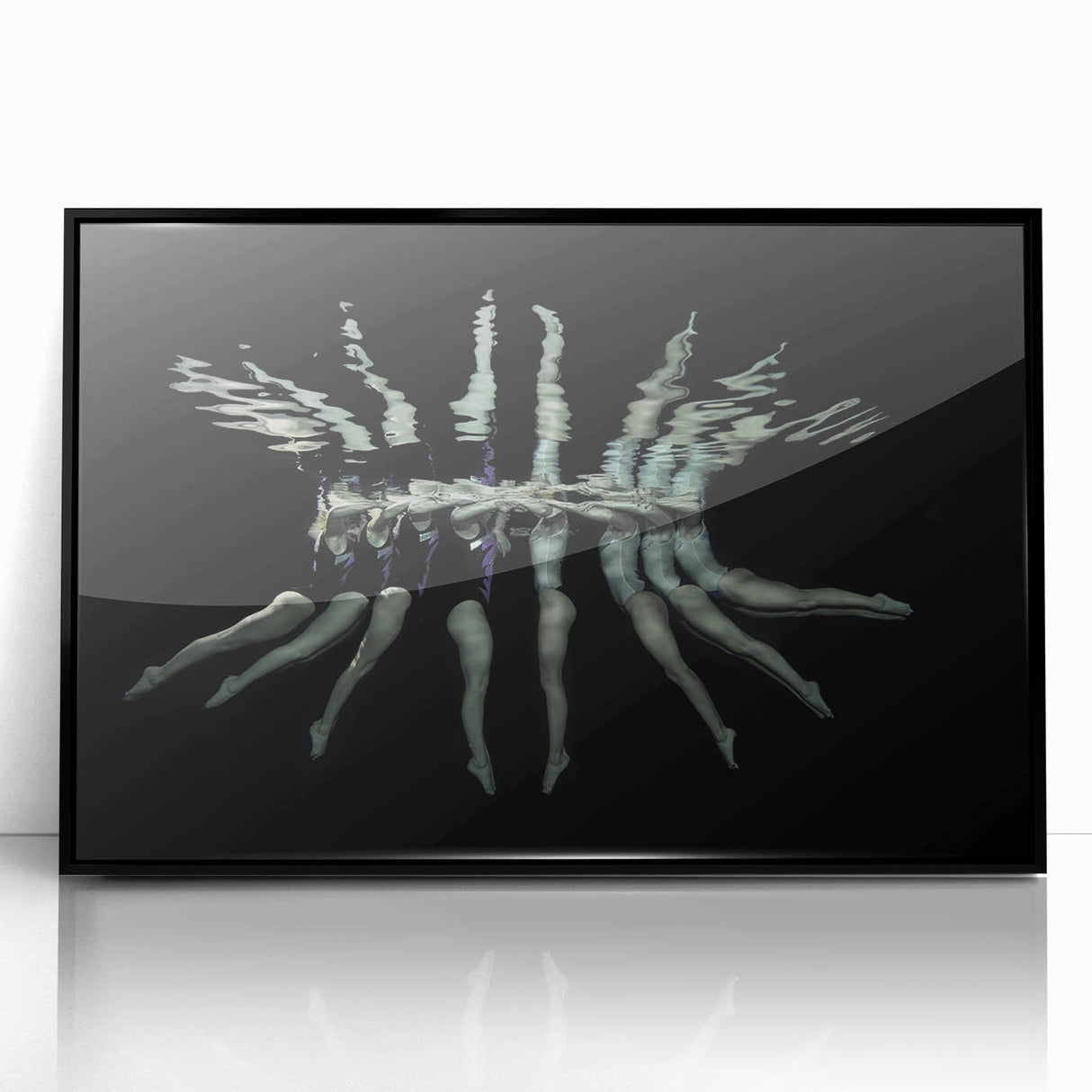 Synchronized Flow – Underwater Emotive Figure Wall Art Print