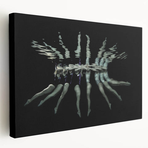 Synchronized Flow – Underwater Emotive Figure Wall Art Print