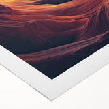 Rolled canvas artwork showcasing a stunning landscape with intricate cave formations, featuring vibrant colors and textures, ideal for home decor or art enthusiasts.